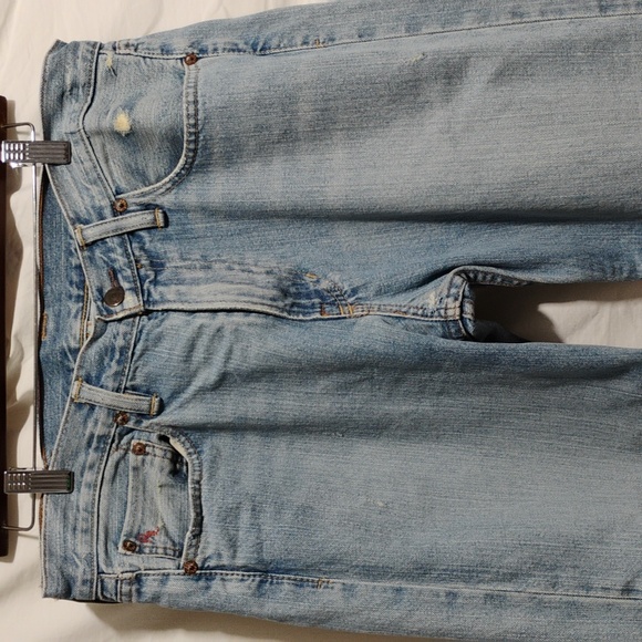 Polo Ralph Lauren 867 5 Pocket Vintage Denim Mens Distressed Blue Jeans